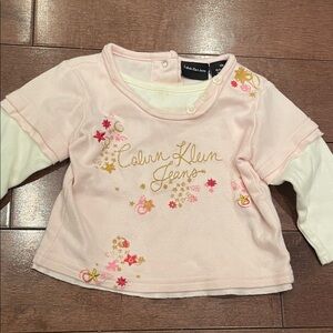 Calvin Klein Kids Light Pink Long Sleeve Tee